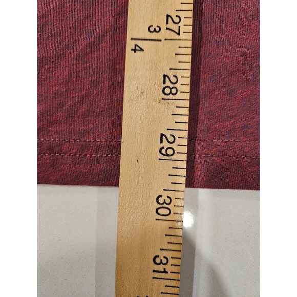 Burlebo Bear Essentials Long Sleeve Pocket T Shirt Mens L Red Cotton Blend - Picture 9 of 11